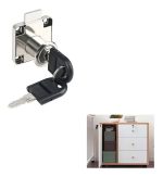 Cerradura Mueble Cajón Chapa Cuadrada Cilindro 19mm 1un