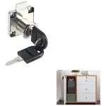 Cerradura Mueble Cajón Chapa Cuadrada Cilindro 19mm 4un