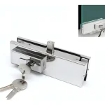 Herraje Inferior Con Cerradura Puerta Vidrio Dt-7010