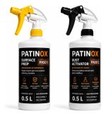 Sistema Para Oxidar Metal Patinox Efecto Pátina 2pasos 0.25l - Imagen 5