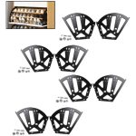 8piezas Bisagras Para Mueble Cajones 3fila Zapato Negro 4par