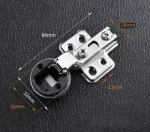 Bisagra Puerta De Vidrio Curva 4 A 6mm 1 Par Estantes Gabin - Imagen 3