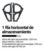 Bisagras Zapatero 2par Para Mueble De 1 Fila Negro - Imagen 5