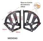 2 Par Bisagras Para Mueble Cajones 3filas De Zapato Negro 4u - Imagen 3