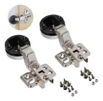 Bisagra Puerta De Vidrio Curva 4 A 6mm 1 Par Estantes Gabin