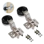 Bisagra Puerta De Vidrio Curva 4 A 6mm 1 Par Estantes Gabin