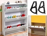 Bisagras Zapatero 2par Para Mueble De 1 Fila Negro - Imagen 3