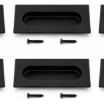 Tirador Asa Rectangular Embutida Puerta Corredera 12cm 6un