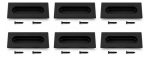 Tirador Asa Rectangular Embutida Puerta Corredera 12cm 6un