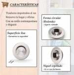 Pack 6u Tirador Embutido Redondo Manill Asa Ac Inox 304 60mm - Imagen 3