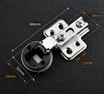 10u Bisagra Curva Puerta De Vidrio 5 A 8mm Estantes Gabinete - Imagen 3