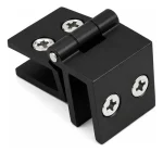 2u Bisagra 90° Para Vidrio 5-8mm, Gabinete Esquina Negro - Imagen 6