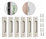 6u Asa Recta Embutida Puerta Closet Corredera 12x4cm Cromada