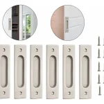 6u Asa Recta Embutida Puerta Closet Corredera 12x4cm Cromada