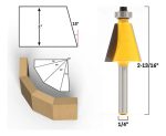 Fresa Madera Copiadora 15° Grados Vástago 1/4 Alta Dureza - Imagen 2