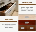 Tirador Embutido Ovalada Acero Inox 304 2u 120 X 41mm - Imagen 3