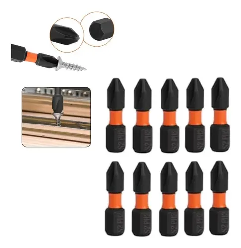 D_629635-MLC116988955117_082026-O.webp Punta Phillips Impacto Ph2 Set 10pcs Magnetica 25mm S2 - Imagen 1