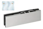 Kit 5pcs Herraje Para Puerta Vidrio Mampara Inox Bruñido - Imagen 4