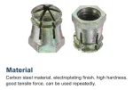 Tornillo De Expansión M6 Tuerca Preinsertada Hexagonal 10u - Imagen 2