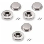 Tirador Embutido Redondo Manilla Asa Acero Inox 304 60mm 6u