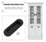 12unidades Tirador Asa Ovalada Para Muebles 120mm Negro - Imagen 4