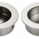 Pack 2u Tirador Manilla Redondo Plano Embutido Ac Inox 41mm