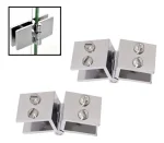 2pcs Bisagras 180° De Puerta De Armario De Vidrio 5-8mm