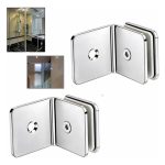 2u Soporte De Vidrio Lateral Para Vidrio De 90° Grados