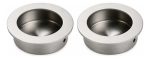 Tirador Asa Redondo Embutido Plana Acero Inox 41mm 2un