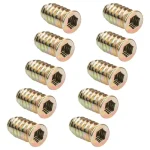 Inserto Roscado M8x20mm Hexagonal Con Tope 10 Unidades