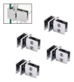 4u Bisagra 90° Para Puerta De Vidrio 5-8mm, Gabinete Esquina