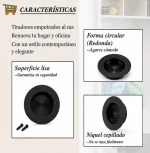 Tirador Redondo Embutido Manilla Asa Acero Inox 304 60mm 2u - Imagen 4