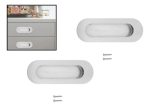 Pack 2un Tirador Asa Ovalada Para Muebles 120mm Ovalada - Imagen 5