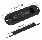 Pack 2 Tirador 120mm X 41mm Asa Embutido Ovalada Para Closet - Imagen 2