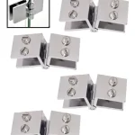 4pcs Bisagras cuadrada 180° Puerta De Vidrio 5-8mm