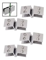 4pcs Bisagras 180° cuadrada mampara De Vidrio 5-8mm