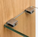 Pack 4u Soporte Repisa Cromado Bruñido Estante Vidrio 6a10mm - Imagen 4