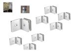 Set 8un Abrazadera De Acero Inox Puerta De Ducha Shower 90°