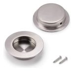 Pack 2un Tirador Asa Redondo Embutido Ac Inox 304 60mm