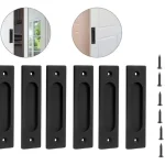 6u Asa Rectangular Embutida Puerta Closet Corredera 12cmx4cm