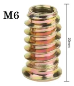 500u Tuercas De Inserción M6x20mm Roscadas Alen 500u - Imagen 2