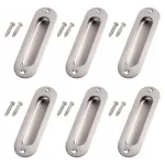 Pack 6 Tirador Asa Embutido Ovalada Para Closet 120 X 41mm