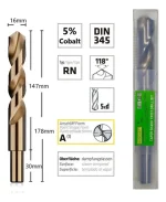 Broca Cobalto 16mm 1 Pcs Hss Al 5% C/reducción. De 13mm - Imagen 2