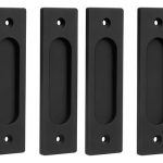 24u Asa Rectangular Embutida Puerta Corredera 12cmx4cm