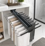 Organizador De Baño Para Toallas Extraible 45cm 10colgadores - Imagen 3