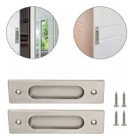 2u Asa Rectangular Embutida Puerta Closet Corredera 12x4cm