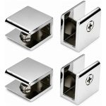 Pack 4u Soporte Repisa Estante Vidrio De 6 A 10mm