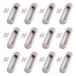 Pack 12 Tirador Asa Embutido Ovalada Para Closet 120 X 41mm
