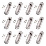 Pack 12 Tirador Asa Embutido Ovalada Para Closet 120 X 41mm