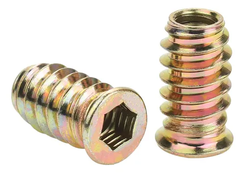 D_770296-MLC78336090150_082024-O.webp Inserto Roscado M8x20mm Hexagonal Con Tope 50unidades - Imagen 1
